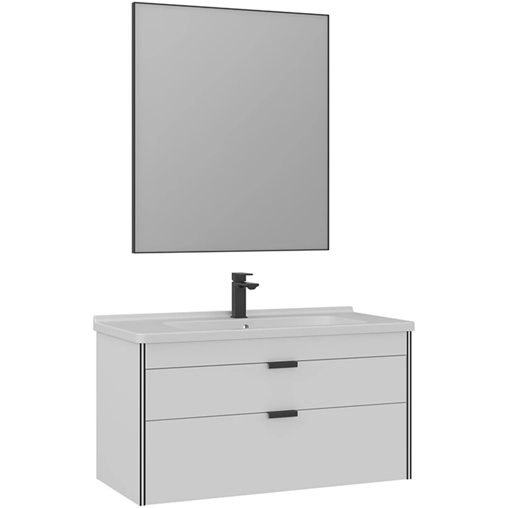Orka Trio 100 Cm Beyaz Banyo Dolabı Takımı - 5004433