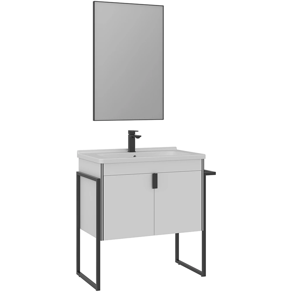 Orka Trio 80 Cm Beyaz Banyo Dolabı Takımı - 5004435