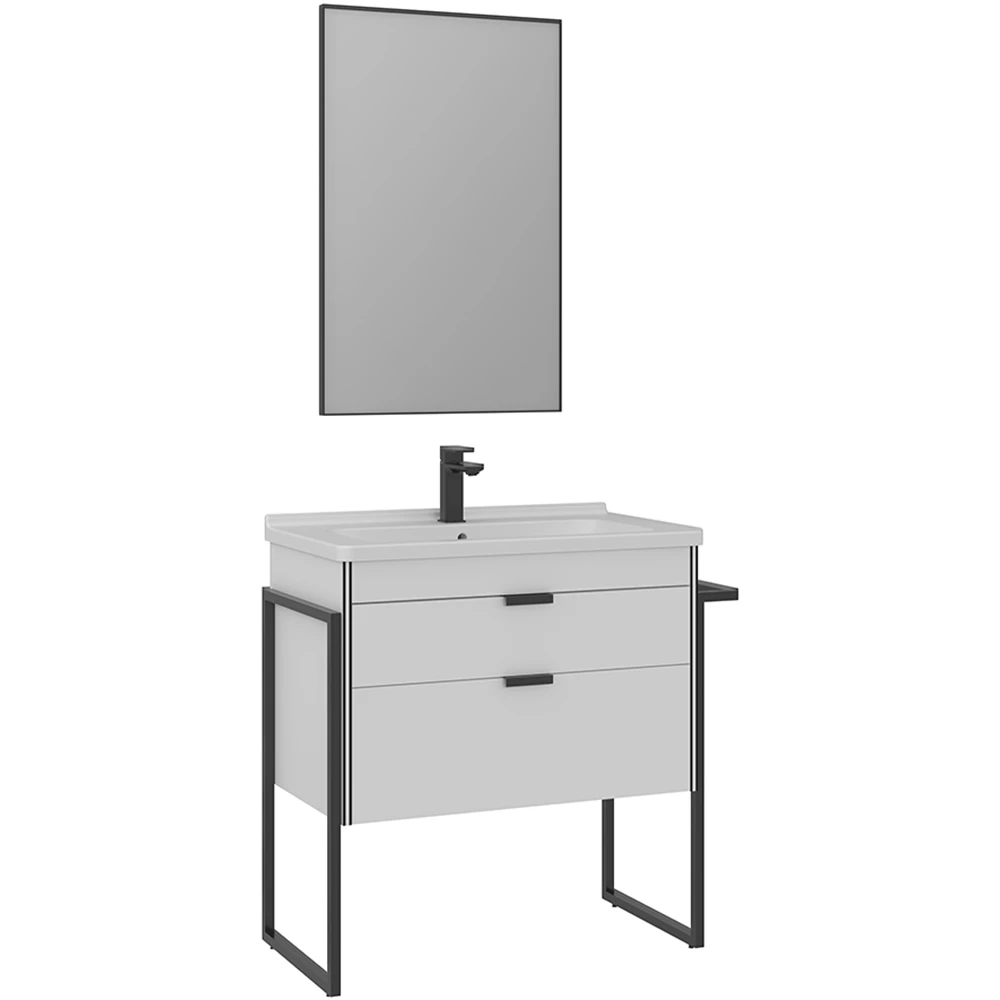 Orka Trio 80 Cm Beyaz Banyo Dolabı Takımı - 5004439