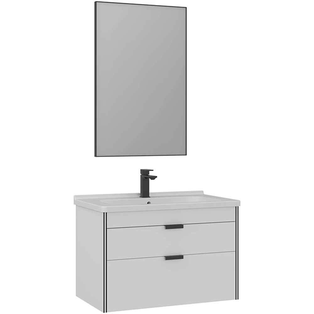 Orka Trio 80 Cm Beyaz Banyo Dolabı Takımı - 5004441
