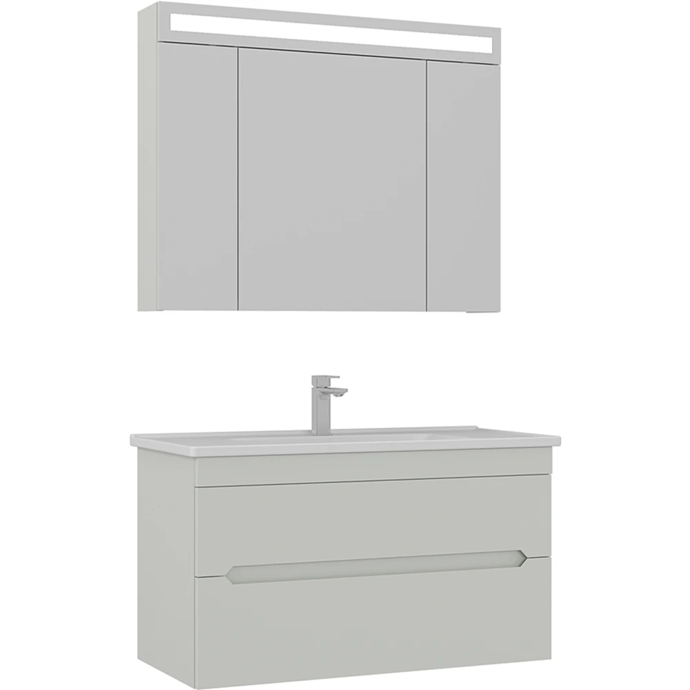 Orka Varna 100 Cm Mat Kaşmir Banyo Dolabı Takımı