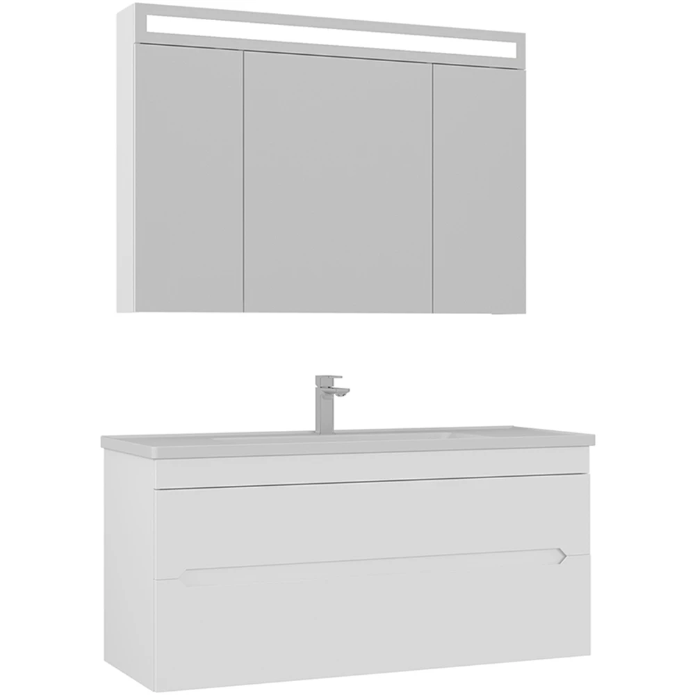 Orka Varna 120 Cm Mat Beyaz Banyo Dolabı Takımı