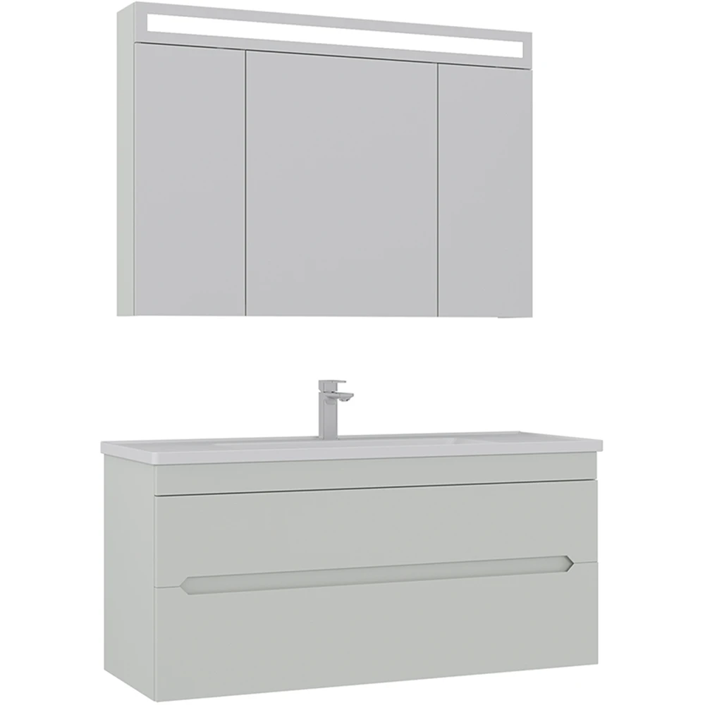 Orka Varna 120 Cm Mat Kaşmir Banyo Dolabı Takımı