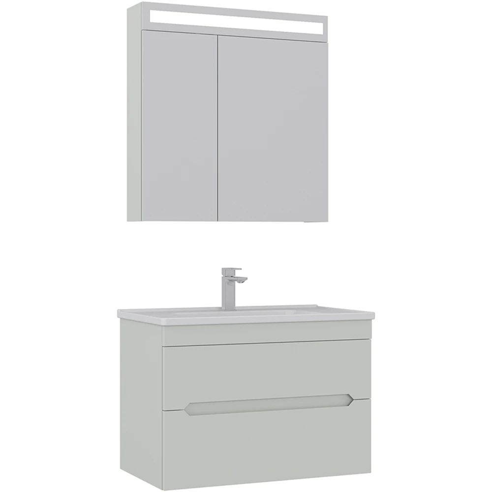 Orka Varna 80 Cm Mat Kaşmir Banyo Dolabı Takımı