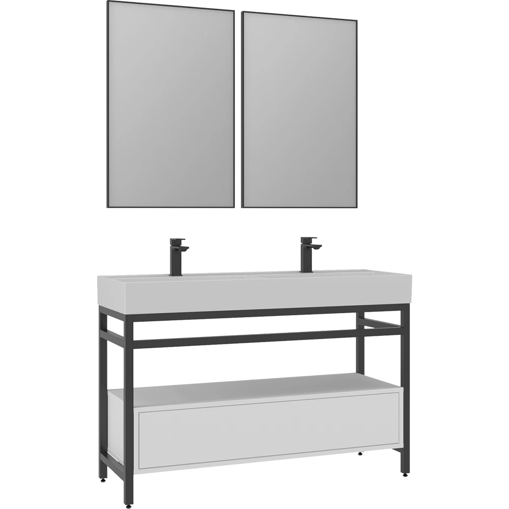 Orka Vegas 120 Cm Mat Beyaz Banyo Dolabı Takımı - 5003760