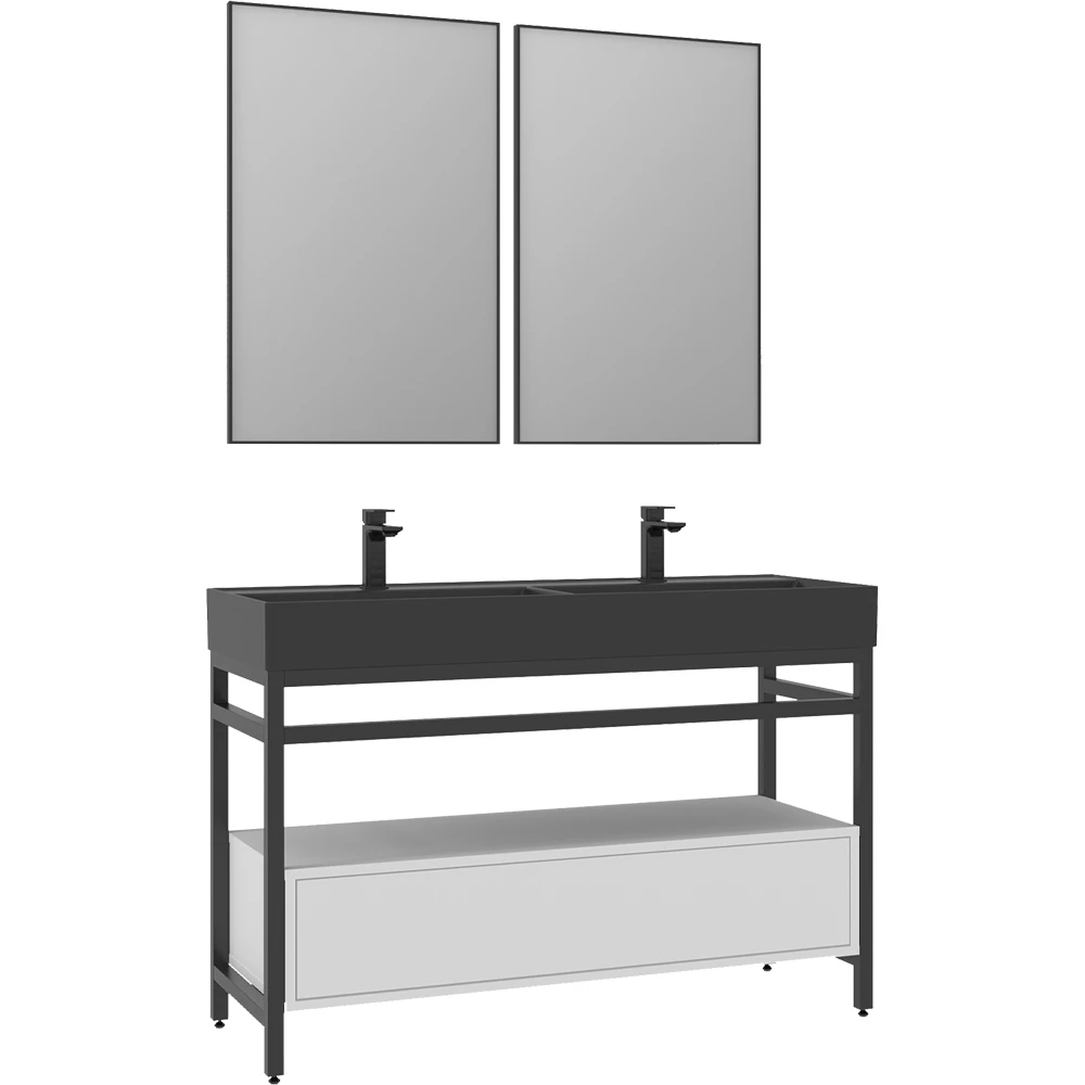 Orka Vegas 120 Cm Mat Beyaz Banyo Dolabı Takımı - 5003761
