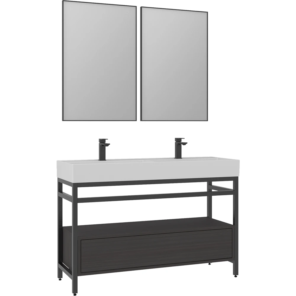 Orka Vegas 120 Cm Metalik Antrasit Banyo Dolabı Takımı - 5003756