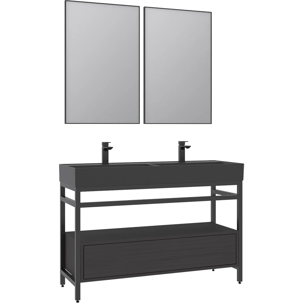 Orka Vegas 120 Cm Metalik Antrasit Banyo Dolabı Takımı - 5003757