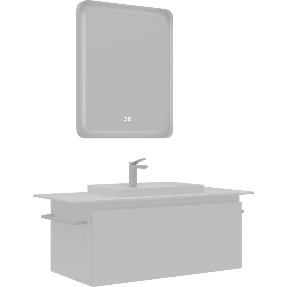 Orka Vico 110 Cm Mat Beyaz Banyo Dolabı Takımı - 5008598