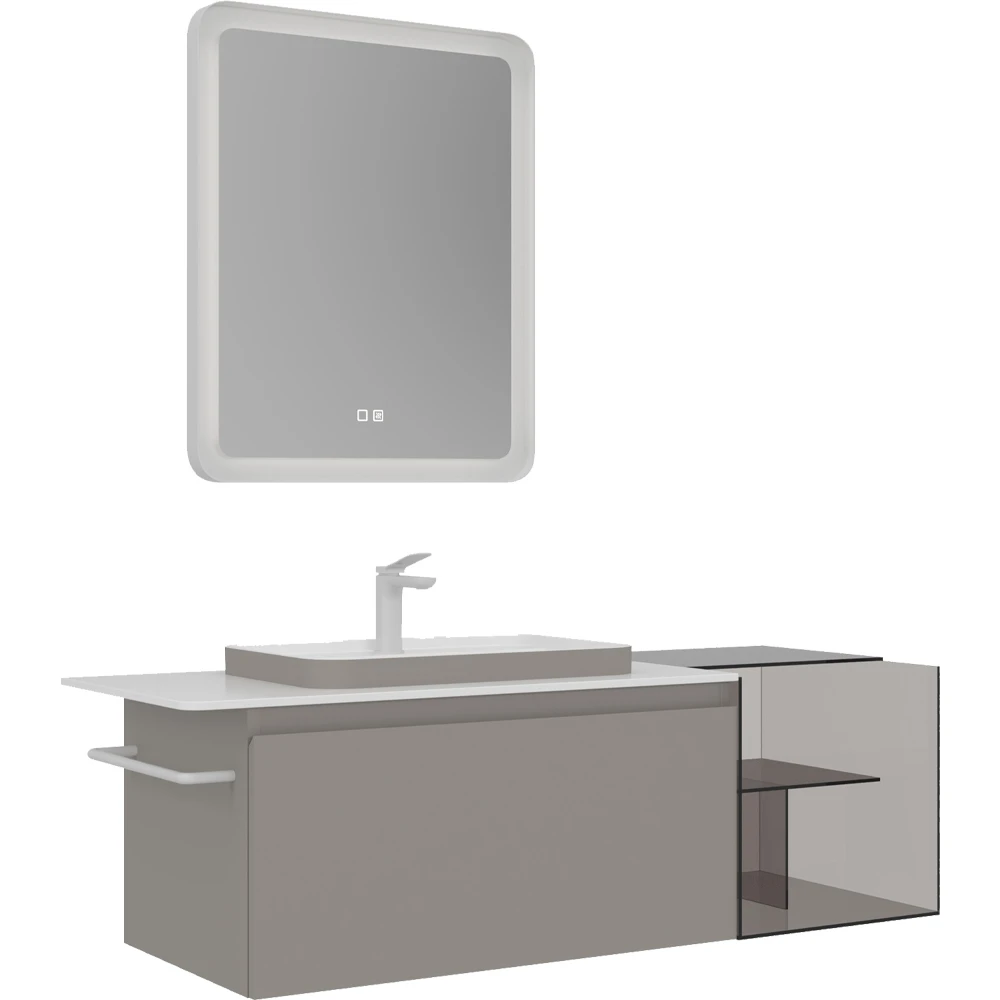 Orka Vico 120 Cm Mat Vizon Banyo Dolabı Takımı - 5008864