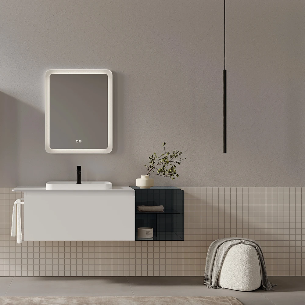Orka Vico 140 Cm Mat Beyaz Banyo Dolabı Takımı - 5008606 2