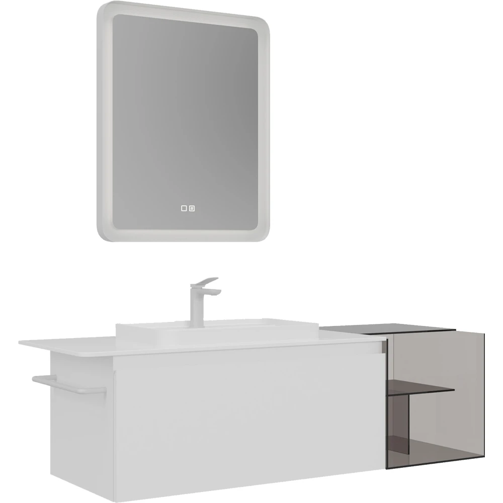 Orka Vico 140 Cm Mat Beyaz Banyo Dolabı Takımı - 5008606