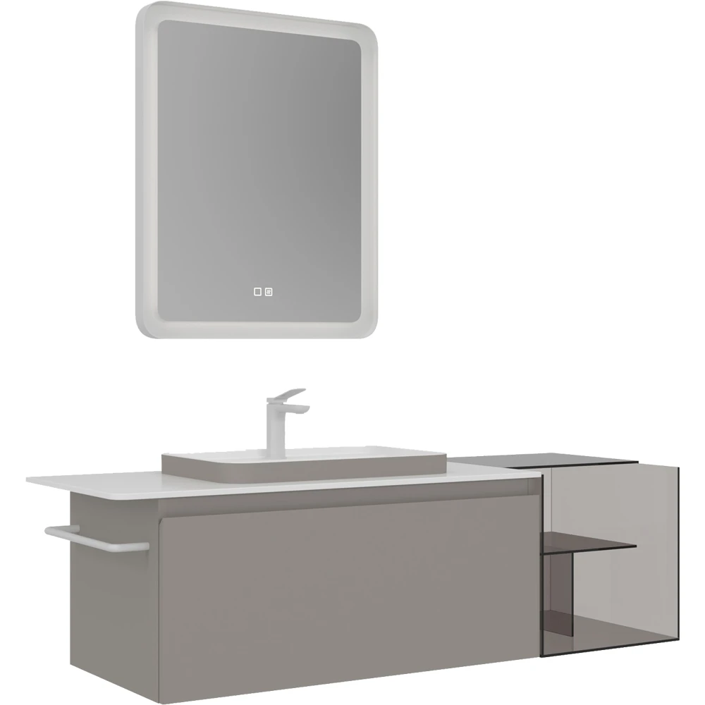 Orka Vico 140 Cm Mat Vizon Banyo Dolabı Takımı - 5008865