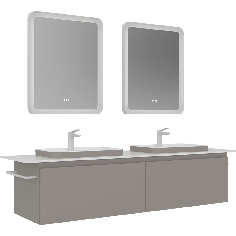 Orka Vico 160 Cm Mat Vizon Banyo Dolabı Takımı - 5008866