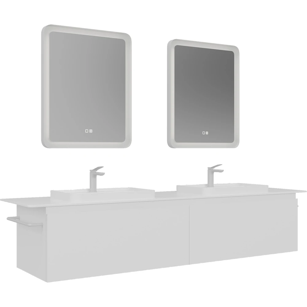 Orka Vico 200 Cm Mat Beyaz Banyo Dolabı Takımı - 5008608