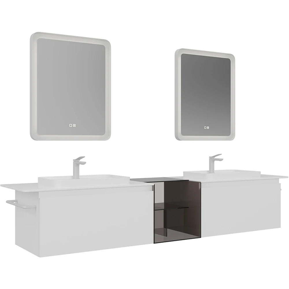 Orka Vico 200 Cm Mat Beyaz Banyo Dolabı Takımı - 5008609