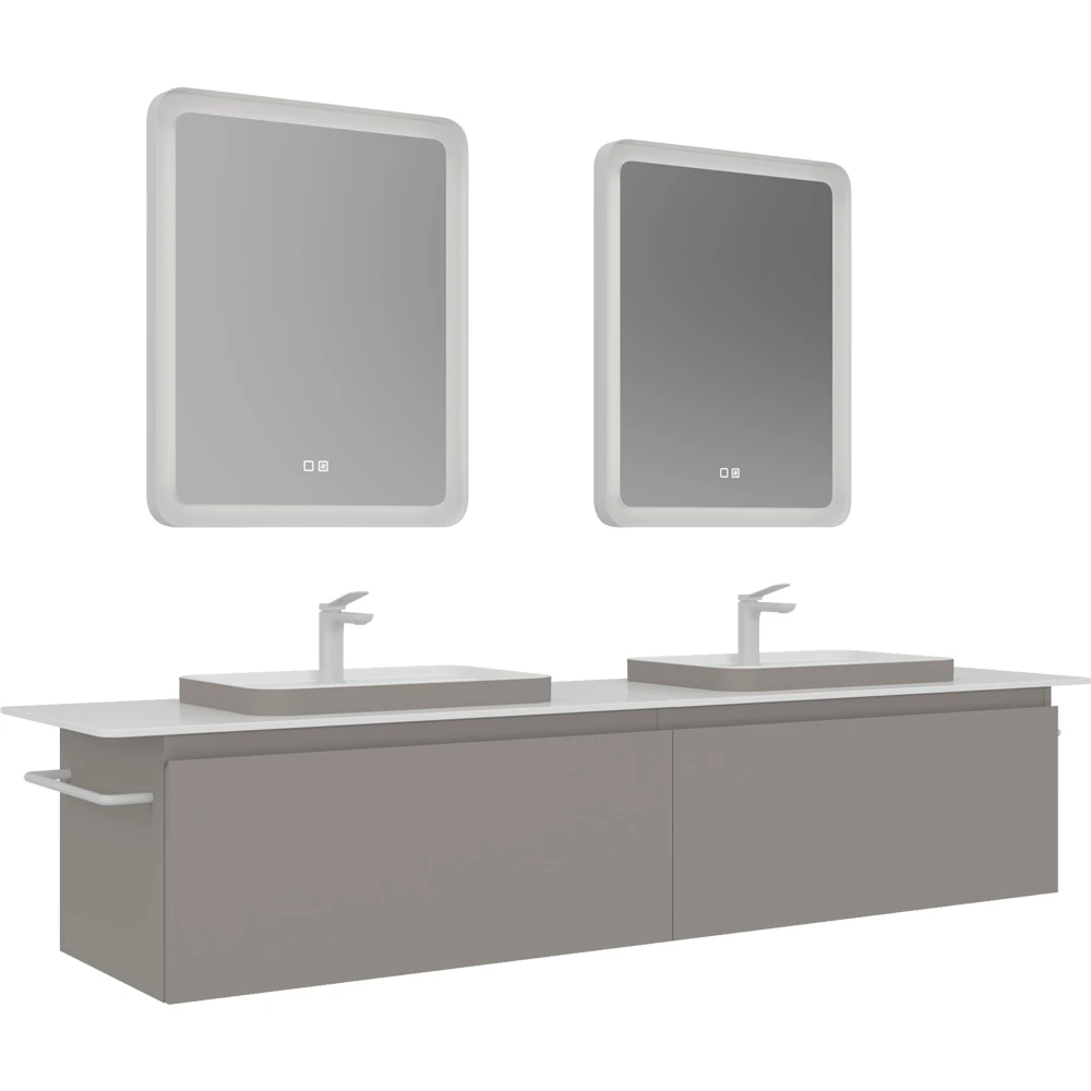 Orka Vico 200 Cm Mat Vizon Banyo Dolabı Takımı - 5008867