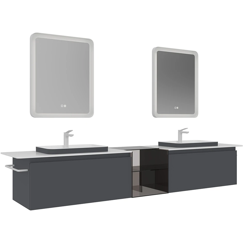 Orka Vico 240 Cm Mat Antrasit Banyo Dolabı Takımı - 5008890