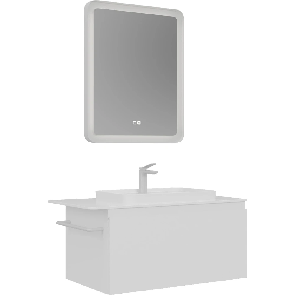 Orka Vico 80 Cm Mat Beyaz Banyo Dolabı Takımı - 5008603