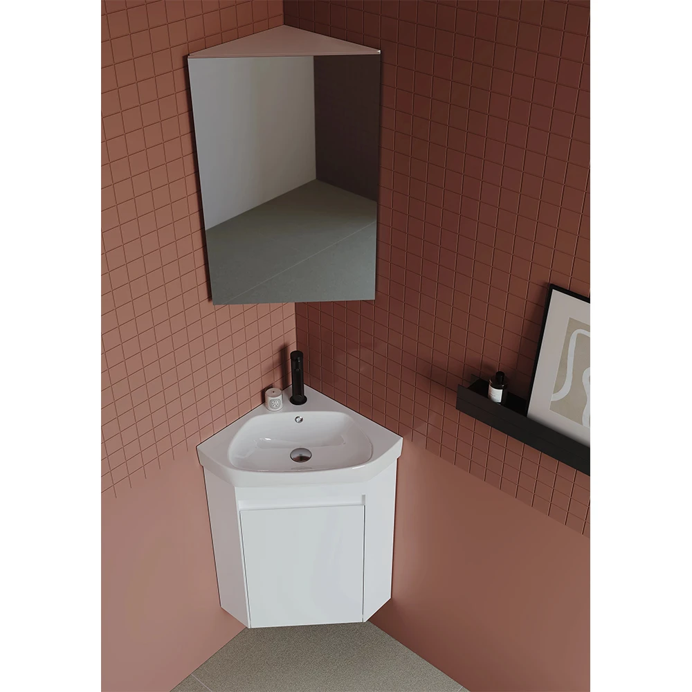 Orka Zag 45 Cm Mat Beyaz Banyo Dolabı Takımı 2