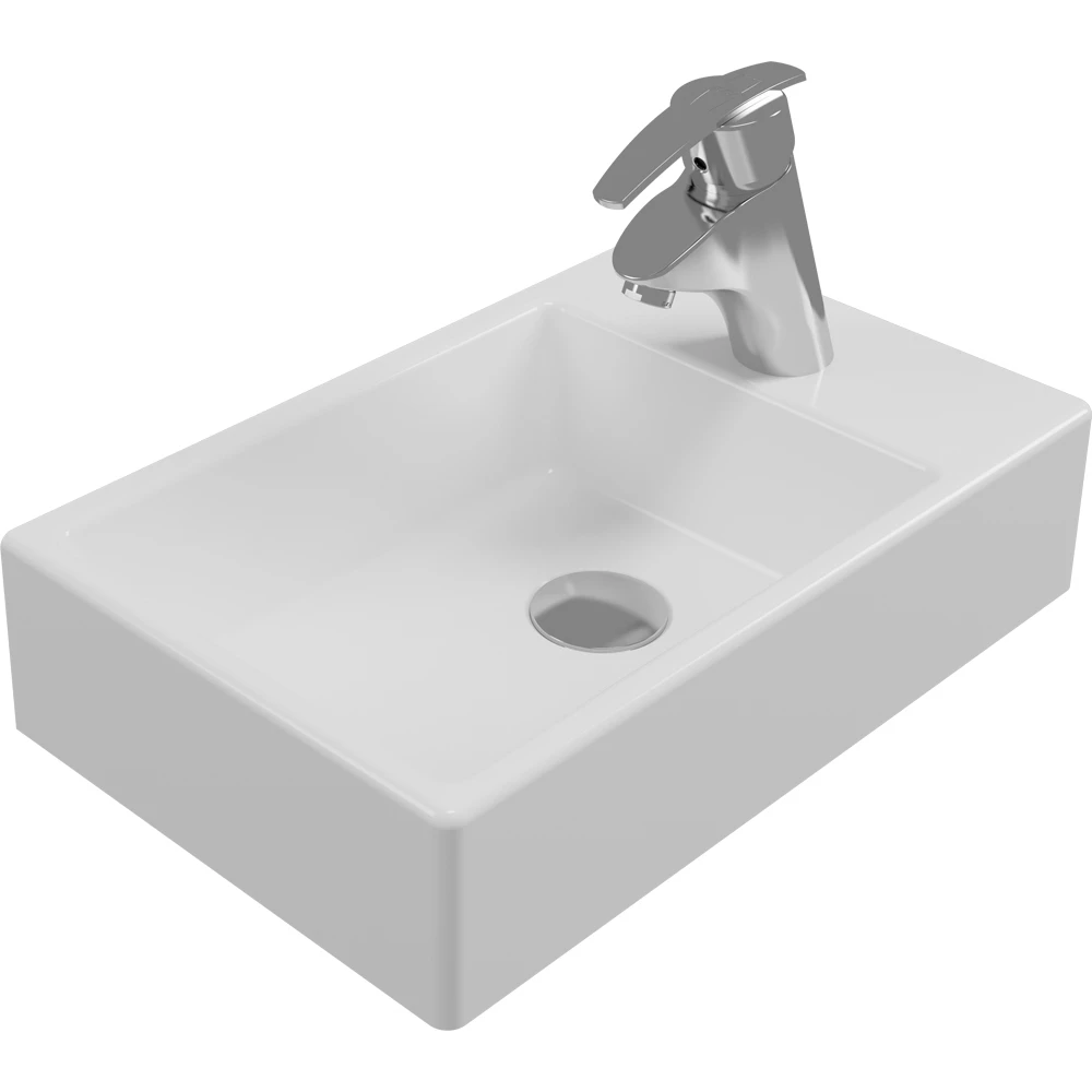 Serel 45x28 Cm Dikdörtgen Tezgah Üstü Lavabo - 2049TXS110H