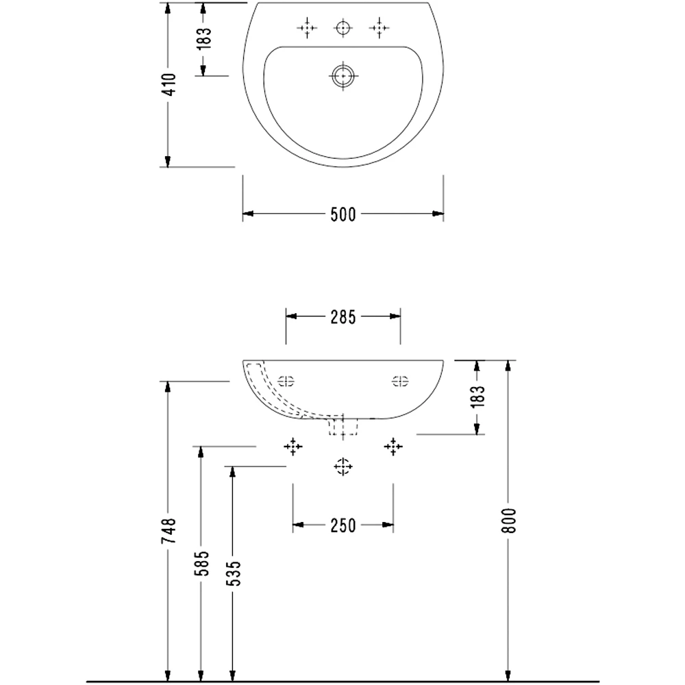 Serel 50x41 Cm Lavabo - 5541TDS000S 2