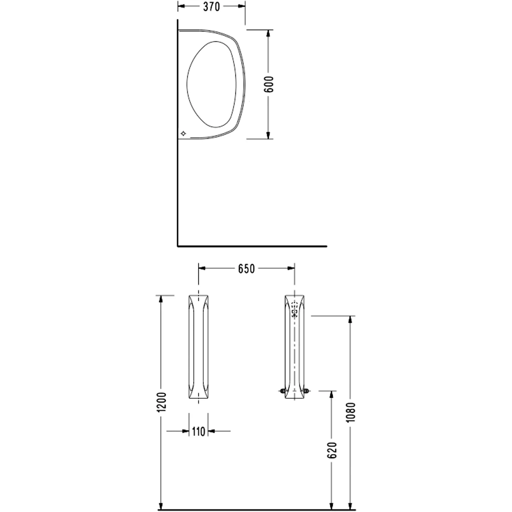 Serel 60x37 Cm Pisuvar Ara Bölme - 0120STS110H 2