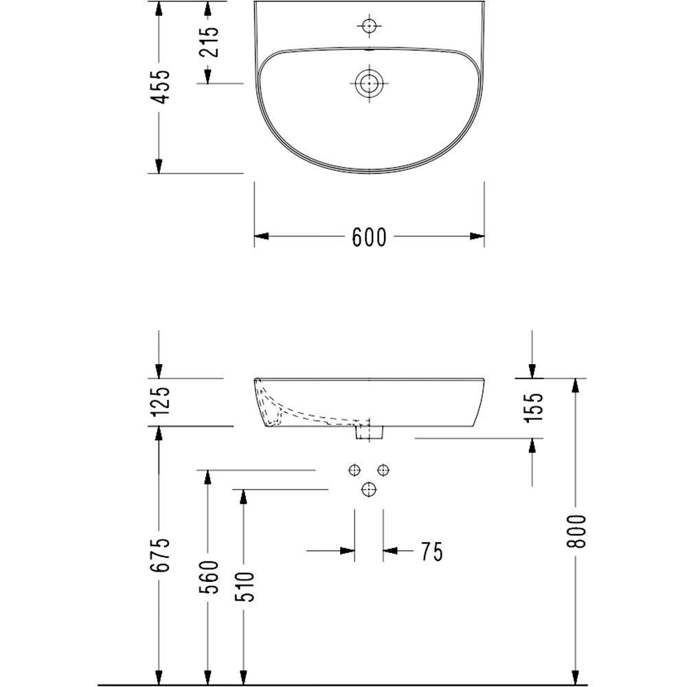 Serel Dream 60x45 Cm Lavabo - DR33TDS110H 2