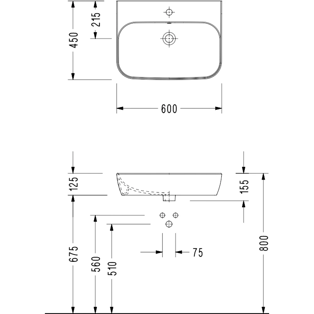 Serel Dream 60x45 Cm Lavabo - DR43TDS110H 2