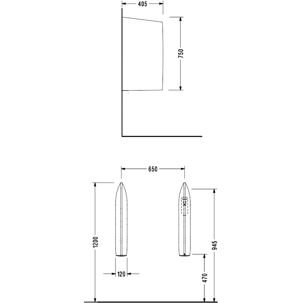 Serel Luvi 75x40 Cm Pisuvar Ara Bölme - 0160STS110H 2
