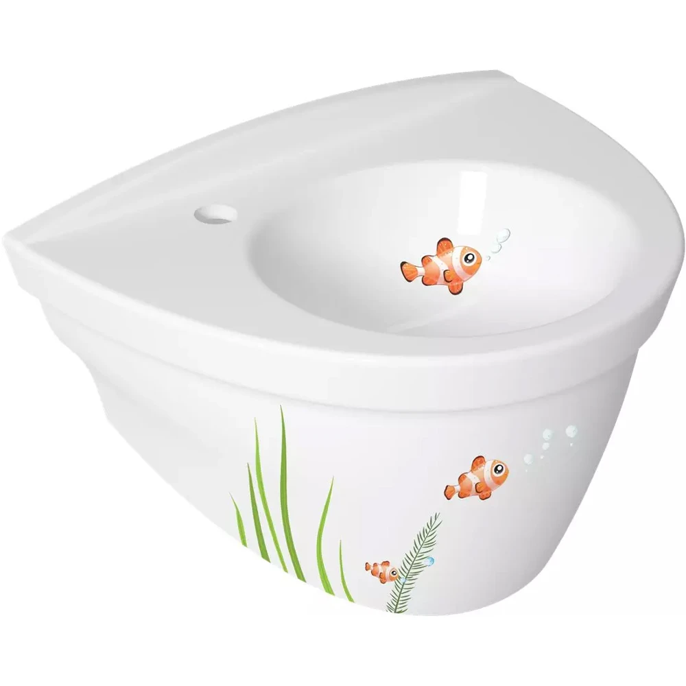 Serel Paleimon Çocuk 52x40 Cm Deniz Dekorlu Lavabo - PL301XS110HDNZR