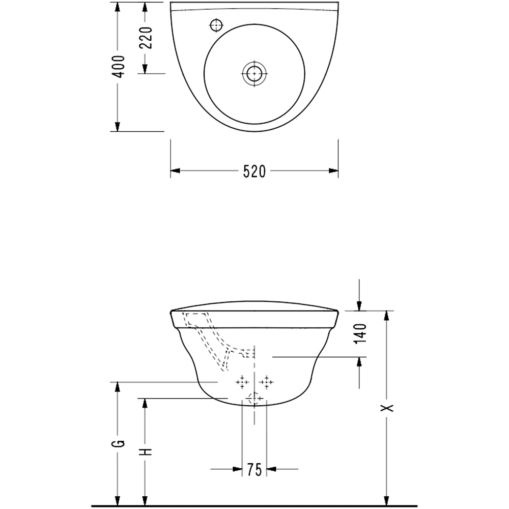 Serel Paleimon Çocuk 52x40 Cm Lavabo - PL301XS110H 2