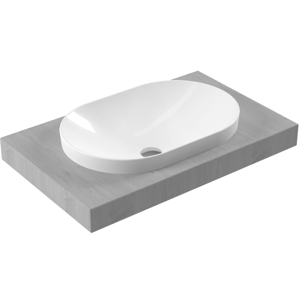 Serel Sapphire 60x40 Cm Oval Gömme Tezgah Üstü Lavabo - SP33DXS110H