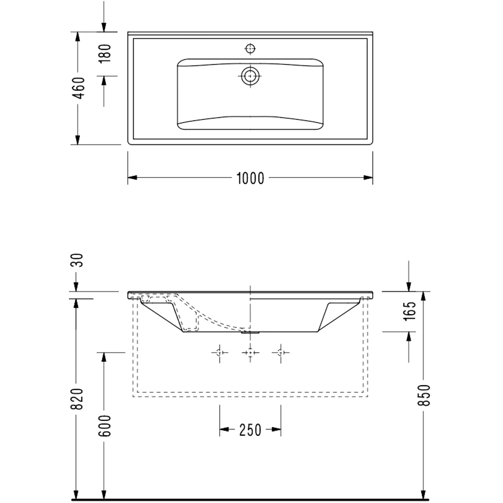 Serel Star 100x46 Cm Etajerli Lavabo - 3037TXS110H 2