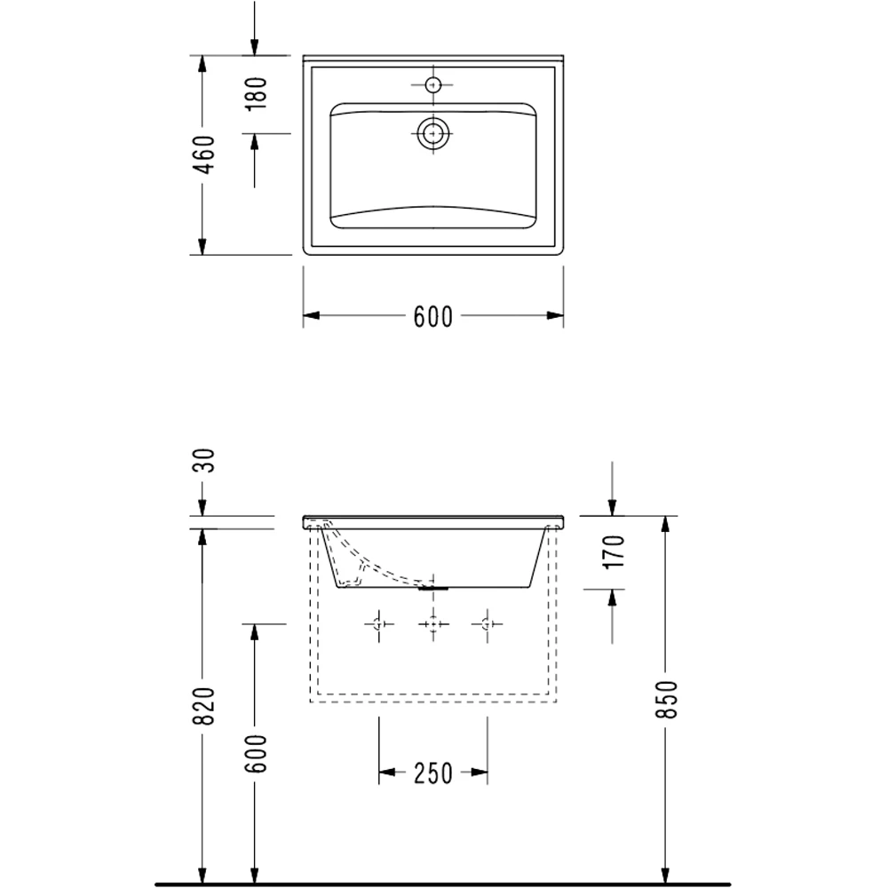 Serel Star 60x46 Cm Etajerli Lavabo - 3001TXS110H 2