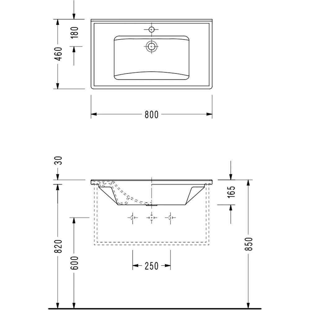 Serel Star 80x46 Cm Etajerli Lavabo - 3035TXS110H 2