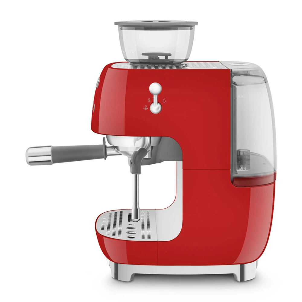 Smeg Kırmızı Öğütücülü Espresso Kahve Makinesi EGF03RDEU 2