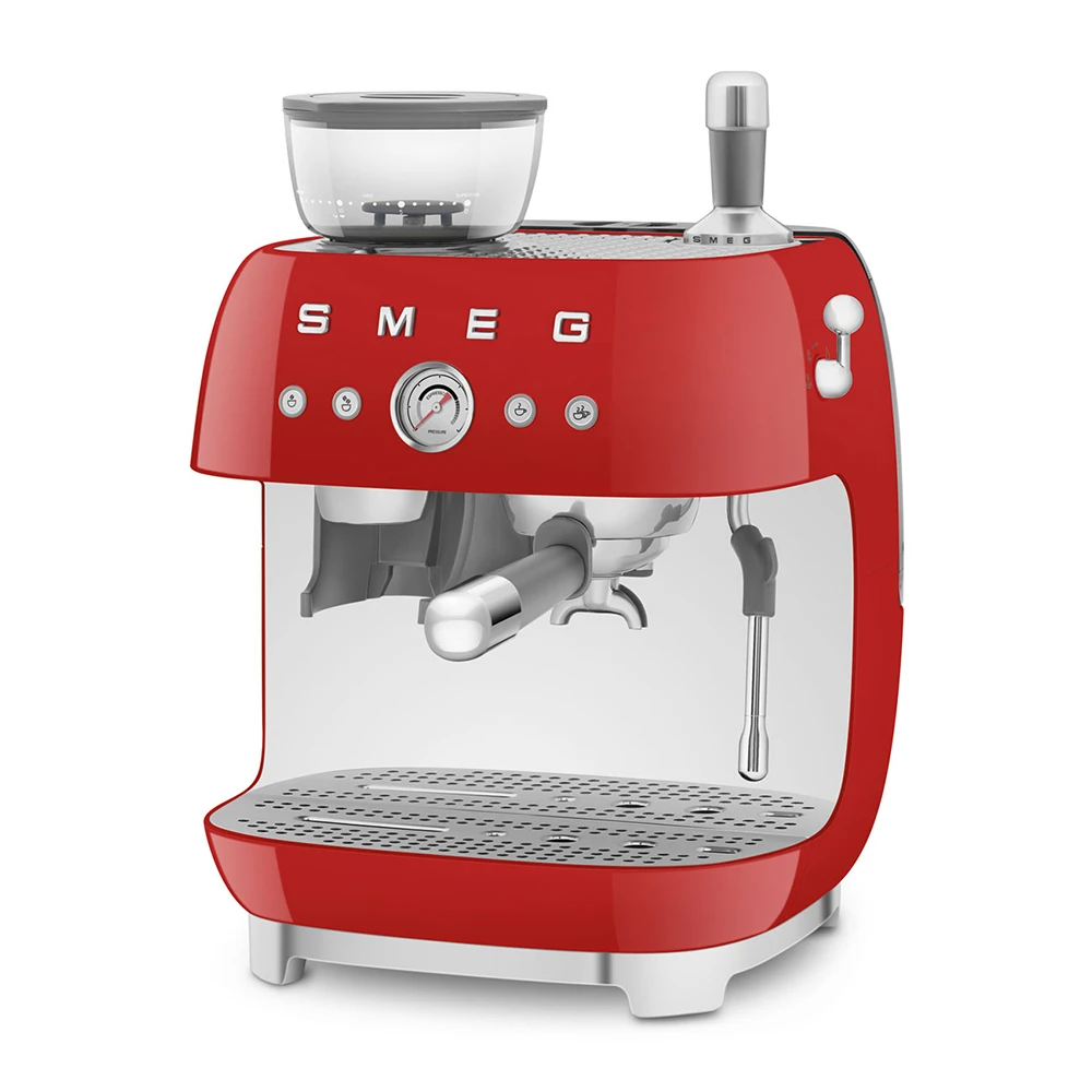 Smeg Kırmızı Öğütücülü Espresso Kahve Makinesi EGF03RDEU 3