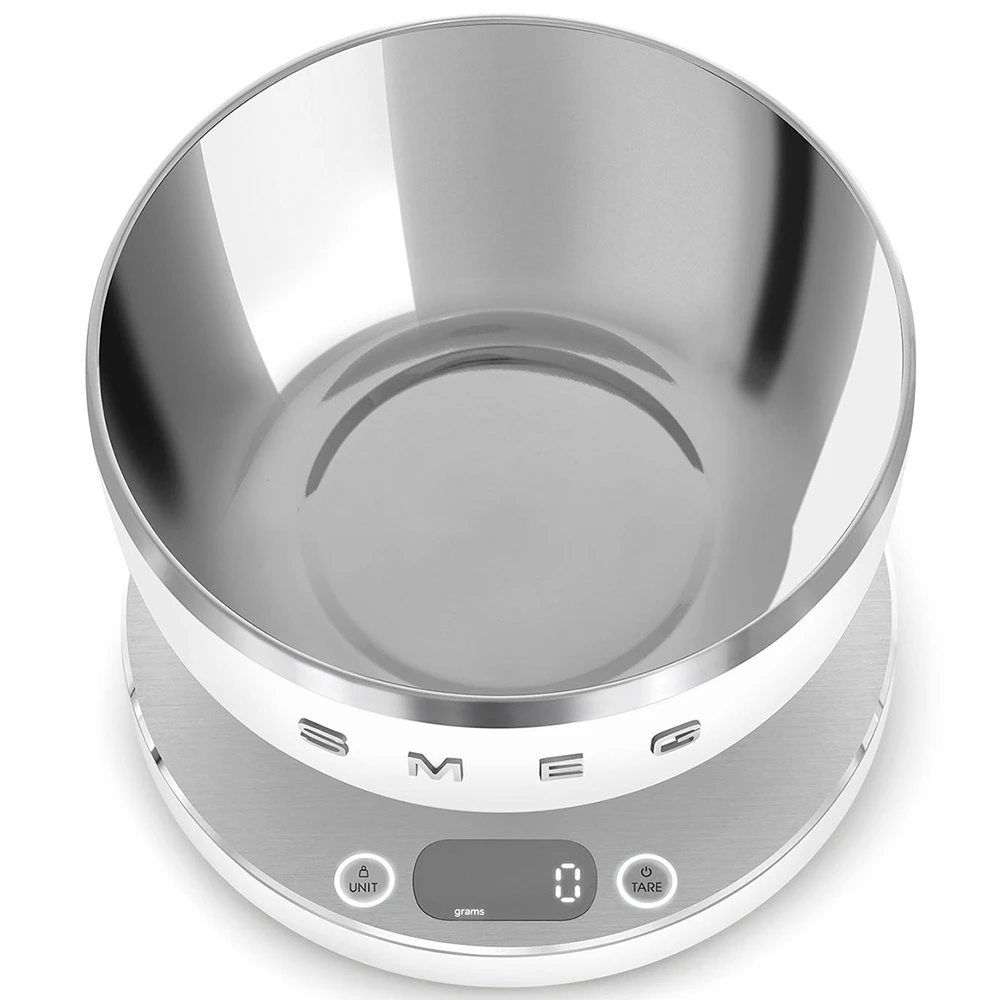 Smeg Retro Beyaz Tezgahüstü Dijital Mutfak Tartısı KSC01WHWW 4