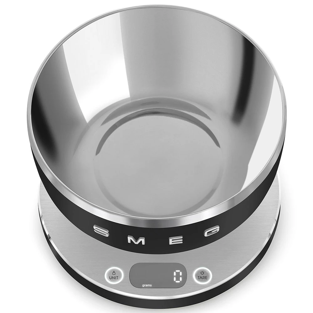 Smeg Retro Siyah Tezgahüstü Dijital Mutfak Tartısı KSC01BLMWW 4