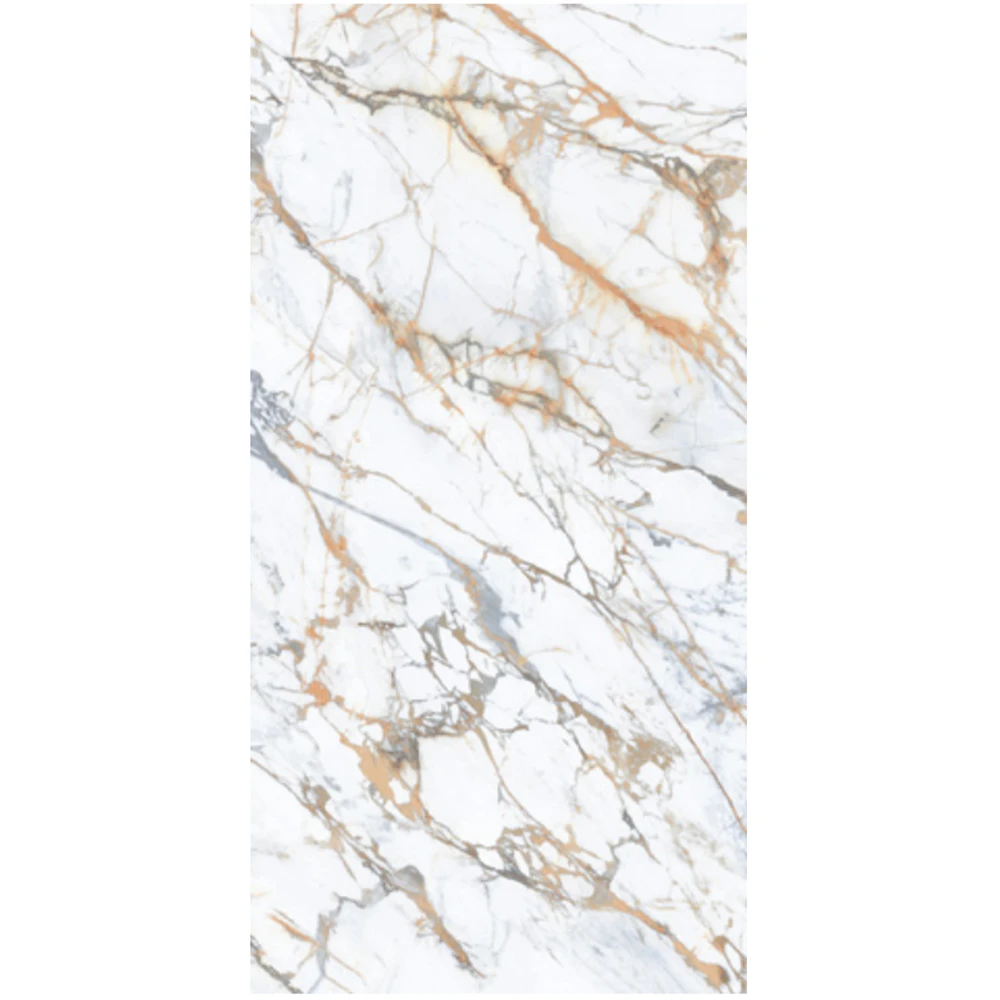 T-One Calacatta Macchia 12 mm Parlak Porselen Tezgah 162x323
