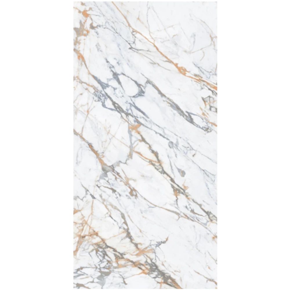 T-One Kalebodur Calacatta Macchia 6 mm Parlak Porselen Plaka 160x320 2