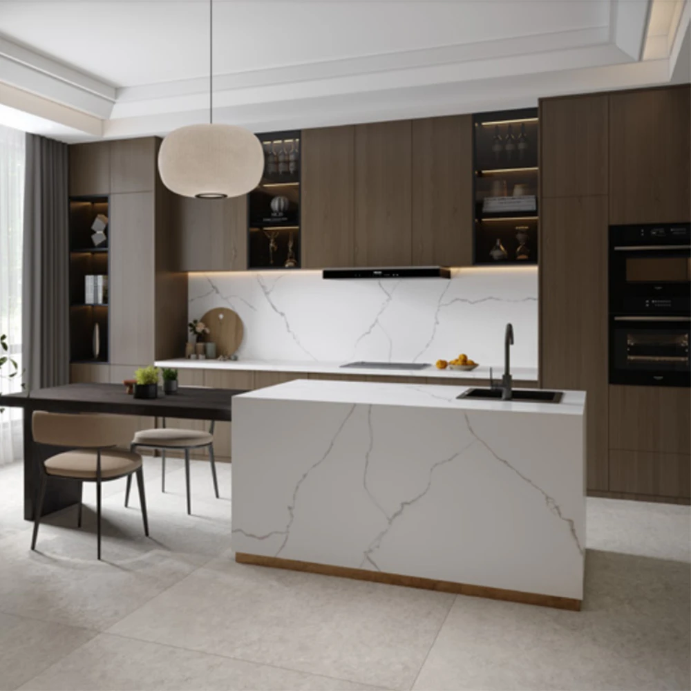 T-One Marble Statuario 12 mm Mat Porselen Tezgah 162x323 3