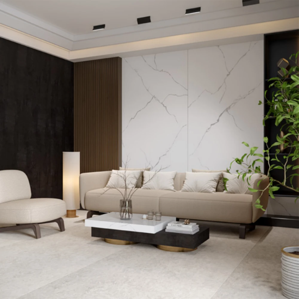 T-One Marble Statuario 12 mm Mat Porselen Tezgah 162x323 4