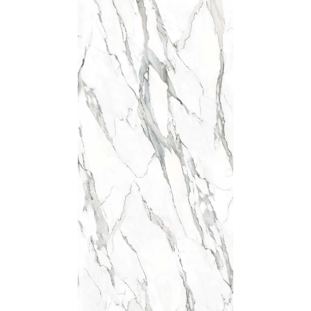 T-One Statuario Blue 6 mm Parlak Porselen Plaka 160x320