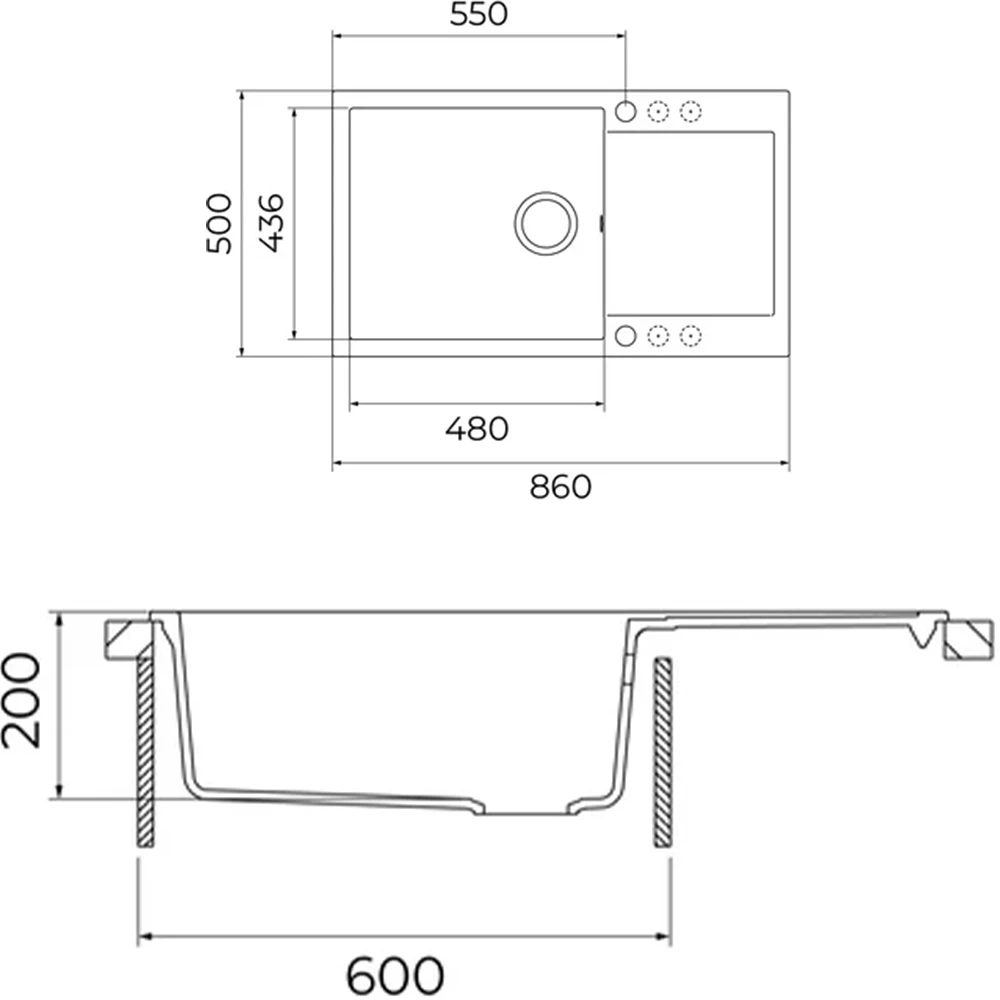 Teka Clivo 60 B-TQ Siyah Granit Evye 3