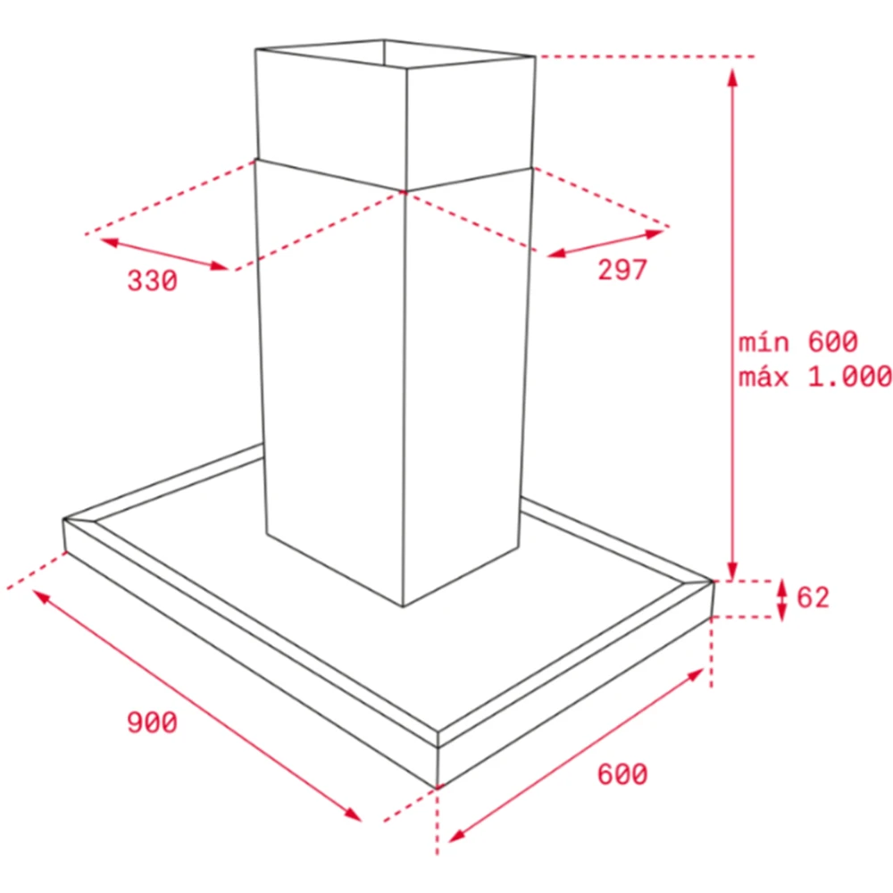 Teka DH4 980 SS 90 Cm Ada Tipi Davlumbaz 2