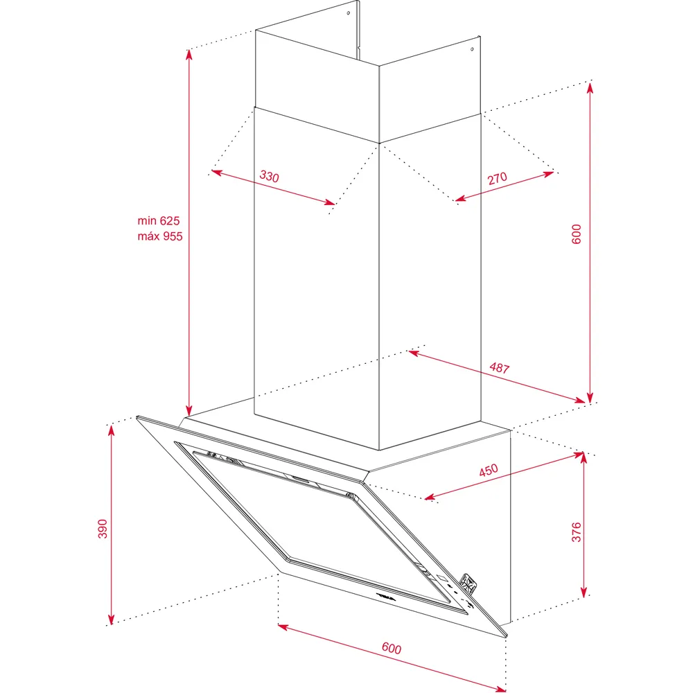 Teka DLV 68660 ST TOS Stone Grey Duvar Tipi Davlumbaz 2