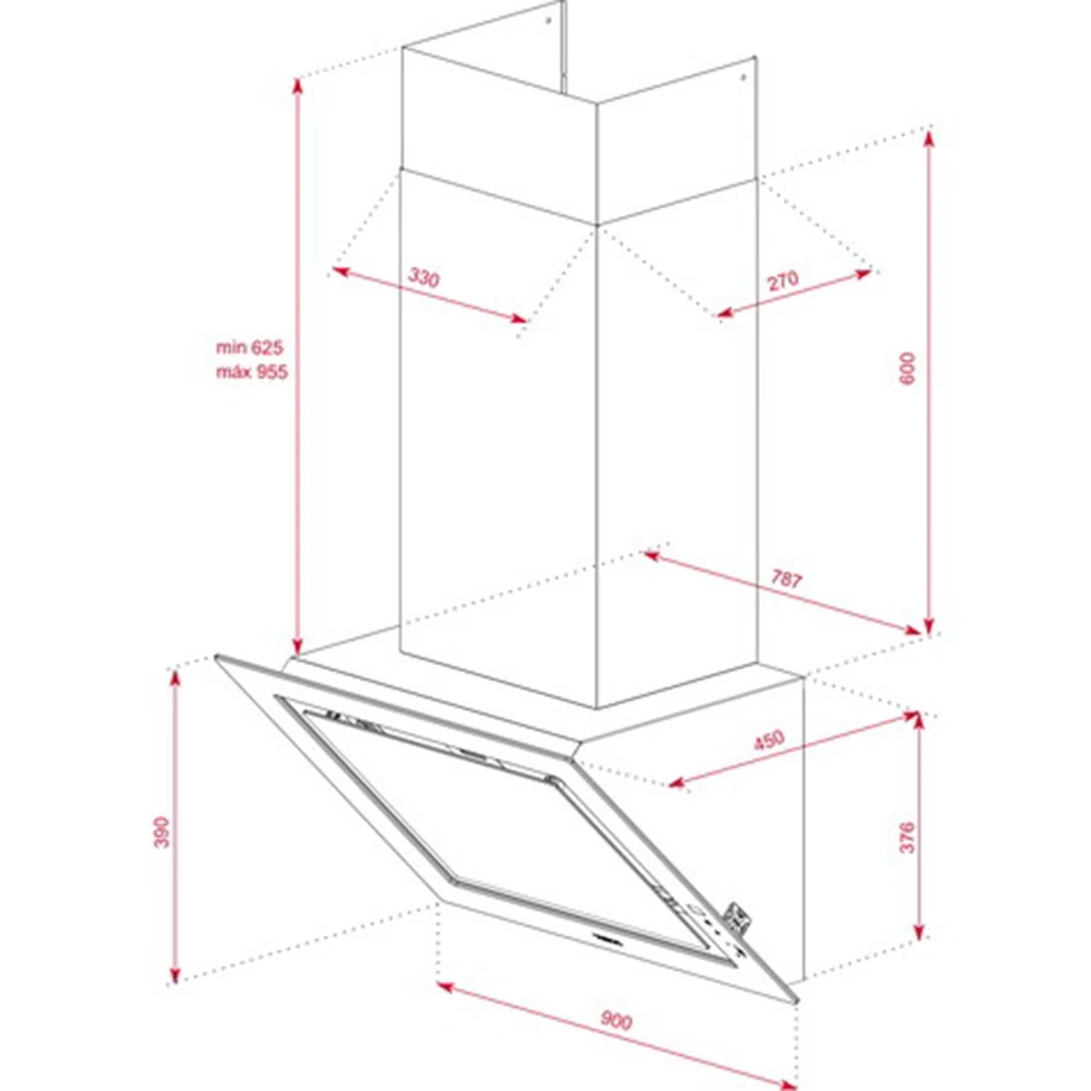 Teka DLV 98660 ST TOS Stone Grey Duvar Tipi Davlumbaz 2