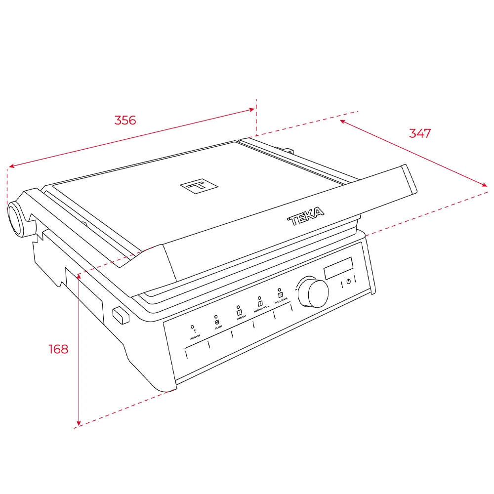 Teka EliteGrill Siyah Otomatik Pişirme Fonksiyonlu Tost Makinesi 4
